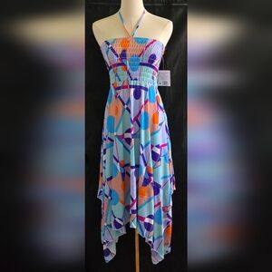 FC Strapless/Halter Neck Geometric Print Dress